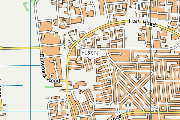 HU6 9TJ map - OS VectorMap District (Ordnance Survey)