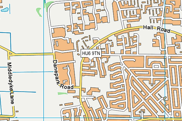 HU6 9TN map - OS VectorMap District (Ordnance Survey)