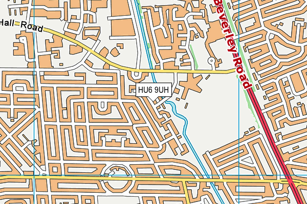 HU6 9UH map - OS VectorMap District (Ordnance Survey)