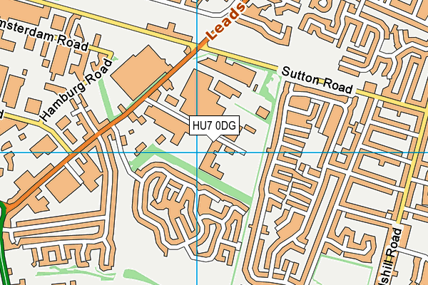 HU7 0DG map - OS VectorMap District (Ordnance Survey)