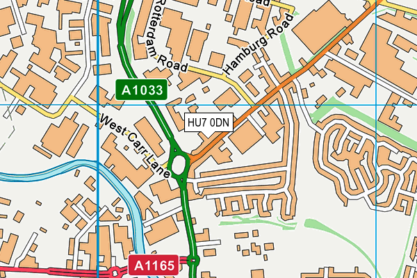 HU7 0DN map - OS VectorMap District (Ordnance Survey)