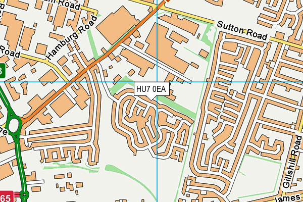 HU7 0EA map - OS VectorMap District (Ordnance Survey)