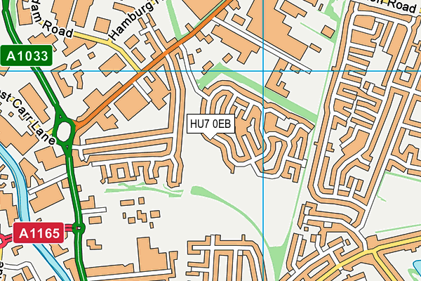 HU7 0EB map - OS VectorMap District (Ordnance Survey)