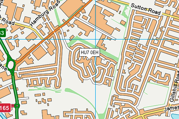 HU7 0EH map - OS VectorMap District (Ordnance Survey)