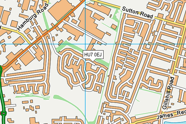 HU7 0EJ map - OS VectorMap District (Ordnance Survey)