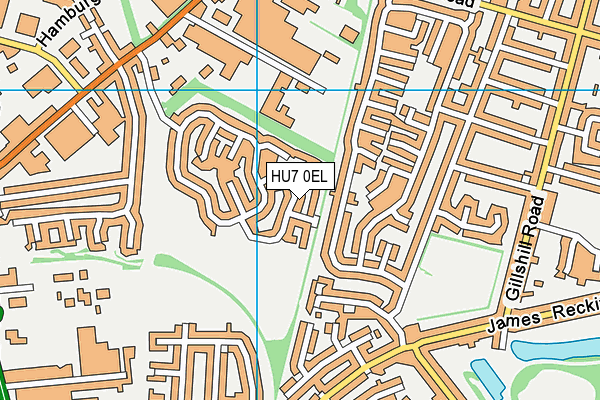 HU7 0EL map - OS VectorMap District (Ordnance Survey)