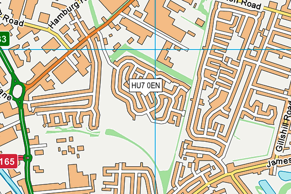 HU7 0EN map - OS VectorMap District (Ordnance Survey)