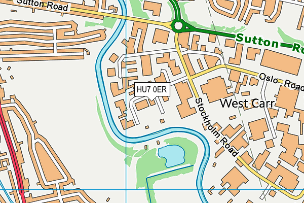 HU7 0ER map - OS VectorMap District (Ordnance Survey)