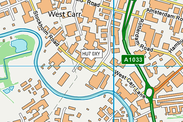 HU7 0XY map - OS VectorMap District (Ordnance Survey)