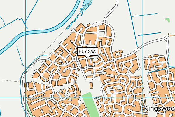 HU7 3AA map - OS VectorMap District (Ordnance Survey)