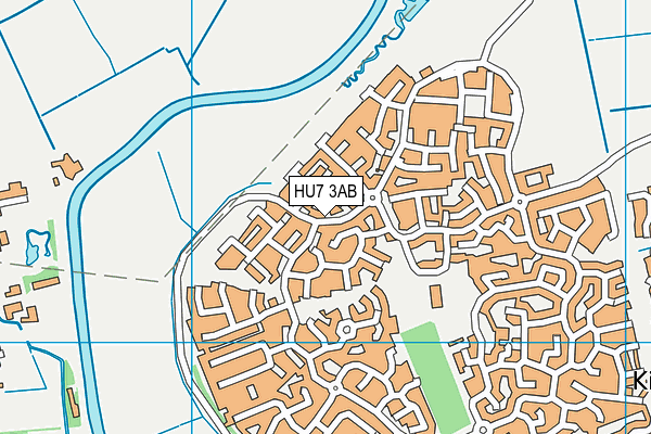 HU7 3AB map - OS VectorMap District (Ordnance Survey)