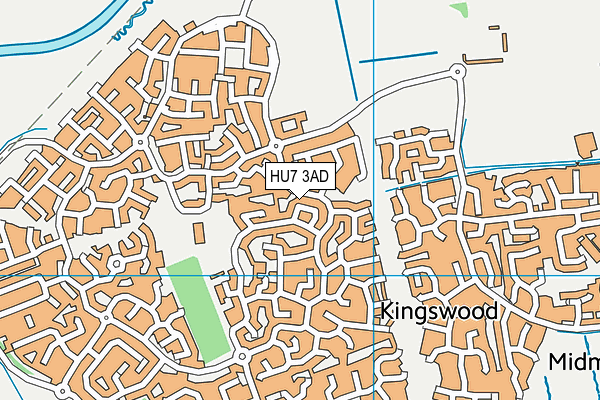 HU7 3AD map - OS VectorMap District (Ordnance Survey)