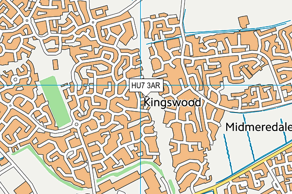 HU7 3AR map - OS VectorMap District (Ordnance Survey)