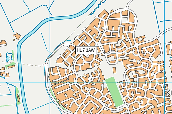 HU7 3AW map - OS VectorMap District (Ordnance Survey)