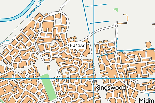 HU7 3AY map - OS VectorMap District (Ordnance Survey)