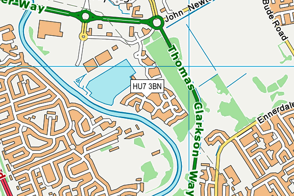 HU7 3BN map - OS VectorMap District (Ordnance Survey)