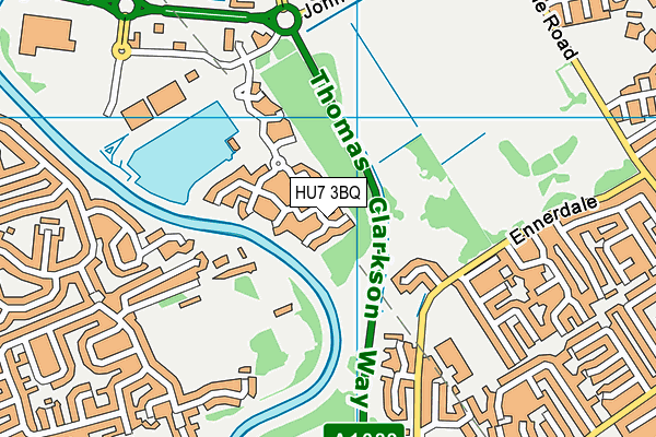 HU7 3BQ map - OS VectorMap District (Ordnance Survey)