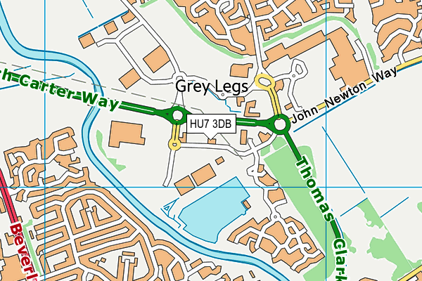 David Lloyd (Hull) map (HU7 3DB) - OS VectorMap District (Ordnance Survey)