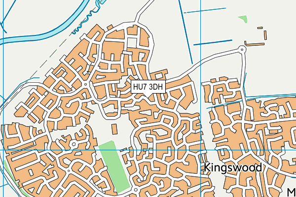 HU7 3DH map - OS VectorMap District (Ordnance Survey)