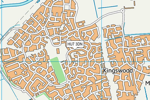 HU7 3DN map - OS VectorMap District (Ordnance Survey)