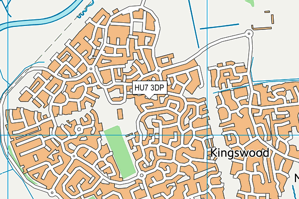 HU7 3DP map - OS VectorMap District (Ordnance Survey)