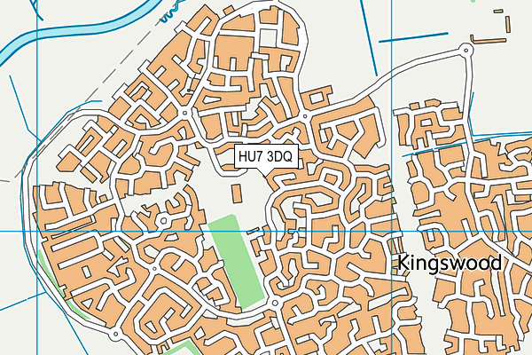 HU7 3DQ map - OS VectorMap District (Ordnance Survey)