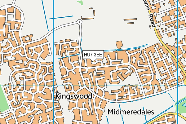 HU7 3EE map - OS VectorMap District (Ordnance Survey)