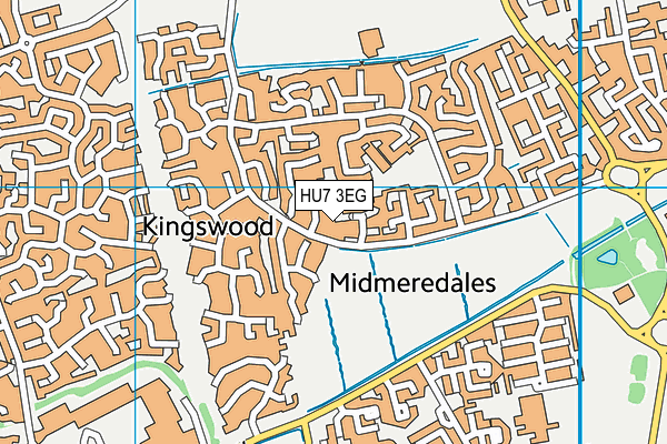 HU7 3EG map - OS VectorMap District (Ordnance Survey)