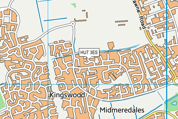 HU7 3ES map - OS VectorMap District (Ordnance Survey)