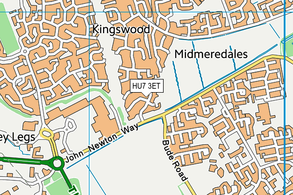 HU7 3ET map - OS VectorMap District (Ordnance Survey)