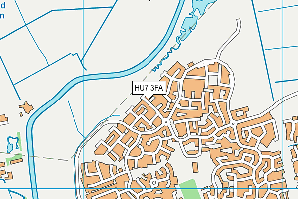 HU7 3FA map - OS VectorMap District (Ordnance Survey)