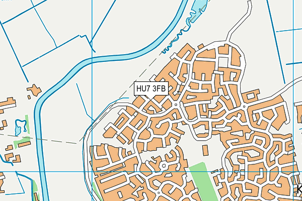 HU7 3FB map - OS VectorMap District (Ordnance Survey)