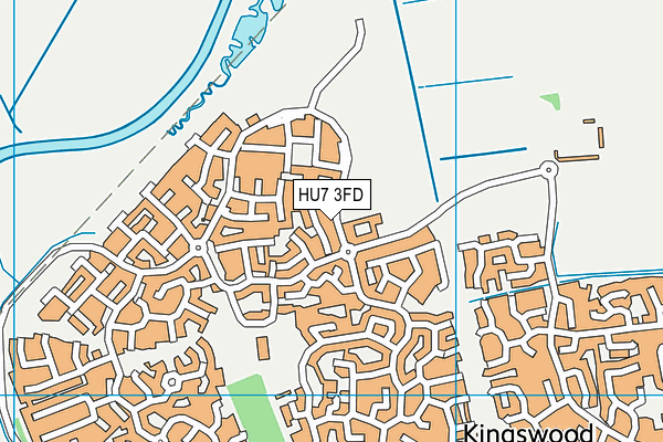 HU7 3FD map - OS VectorMap District (Ordnance Survey)