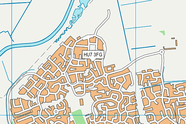 HU7 3FG map - OS VectorMap District (Ordnance Survey)