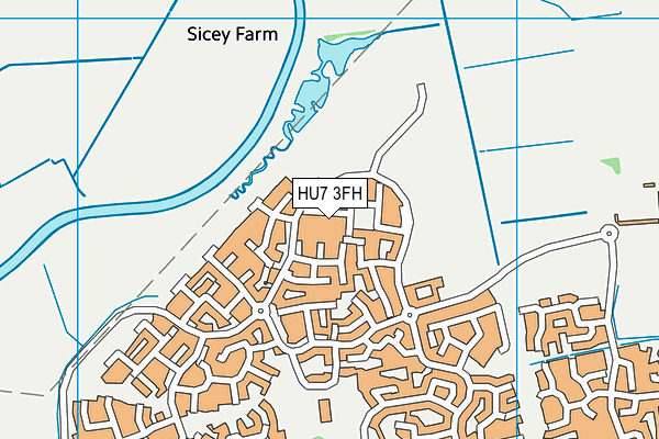 HU7 3FH map - OS VectorMap District (Ordnance Survey)