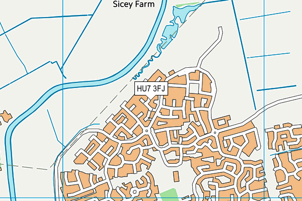 HU7 3FJ map - OS VectorMap District (Ordnance Survey)