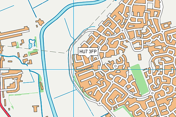 HU7 3FP map - OS VectorMap District (Ordnance Survey)