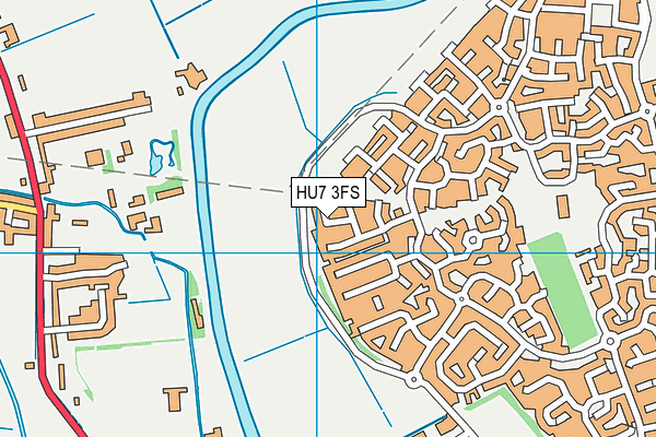 HU7 3FS map - OS VectorMap District (Ordnance Survey)