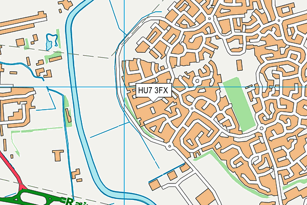 HU7 3FX map - OS VectorMap District (Ordnance Survey)