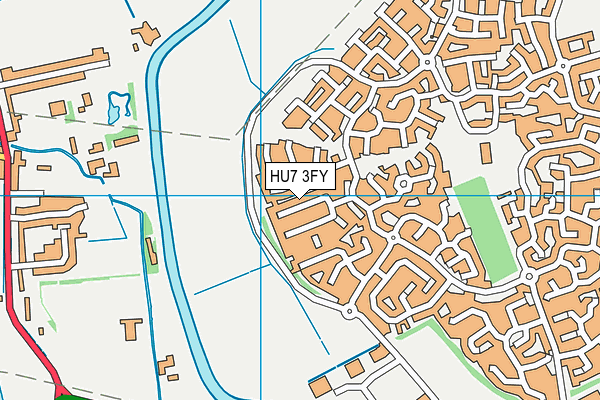 HU7 3FY map - OS VectorMap District (Ordnance Survey)
