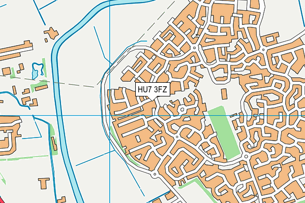 HU7 3FZ map - OS VectorMap District (Ordnance Survey)
