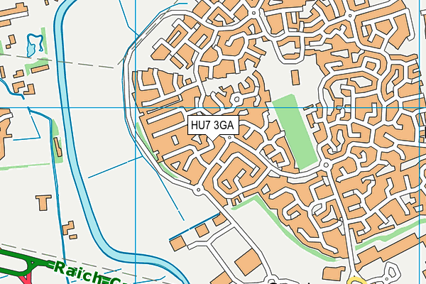 HU7 3GA map - OS VectorMap District (Ordnance Survey)