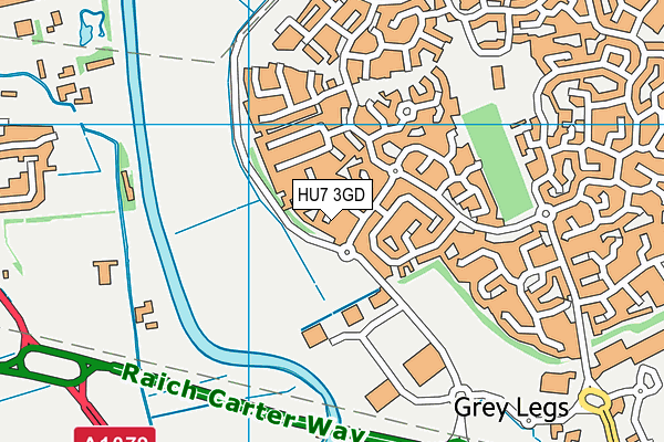 HU7 3GD map - OS VectorMap District (Ordnance Survey)