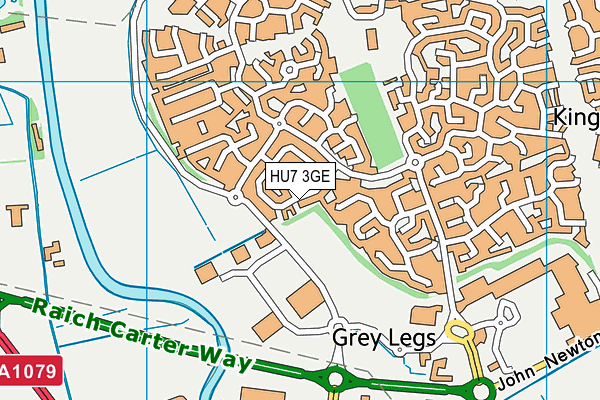 HU7 3GE map - OS VectorMap District (Ordnance Survey)