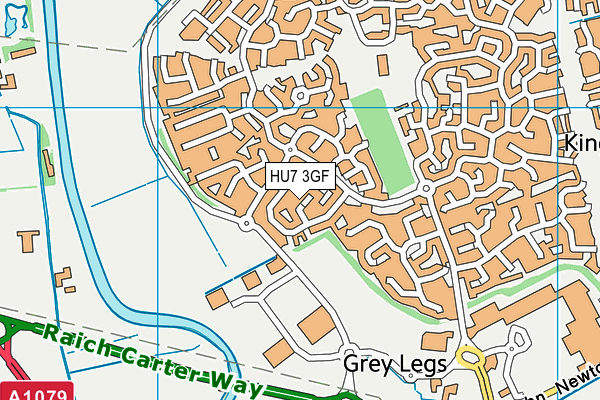 HU7 3GF map - OS VectorMap District (Ordnance Survey)