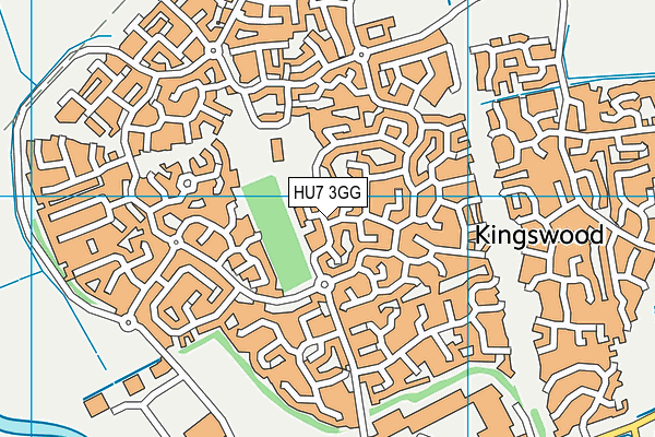 HU7 3GG map - OS VectorMap District (Ordnance Survey)