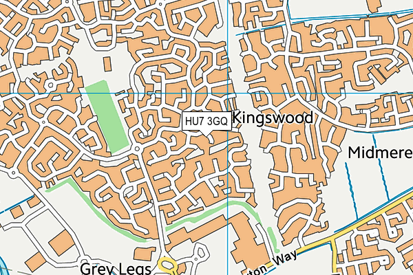 HU7 3GQ map - OS VectorMap District (Ordnance Survey)