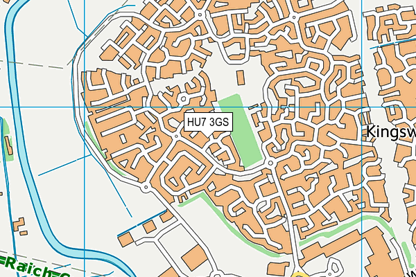 HU7 3GS map - OS VectorMap District (Ordnance Survey)