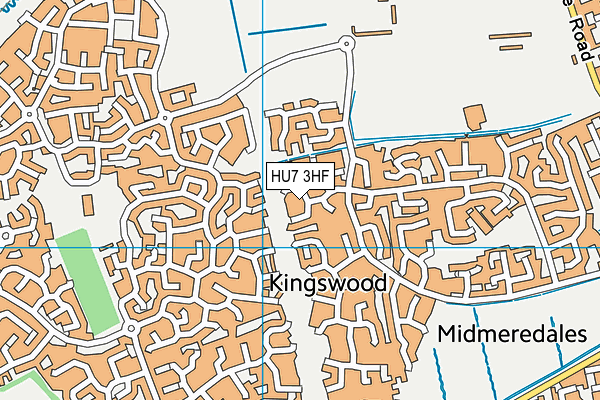 HU7 3HF map - OS VectorMap District (Ordnance Survey)