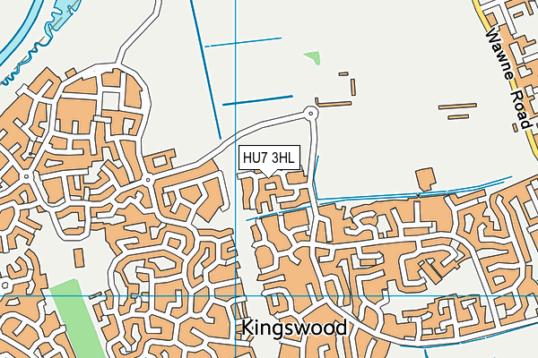 HU7 3HL map - OS VectorMap District (Ordnance Survey)